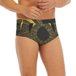 Gold Sagittarius Sign Print Men's Briefs