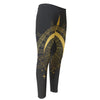 Gold Sagittarius Sign Print Men's Compression Pants