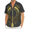 Gold Sagittarius Sign Print Men's Deep V-Neck Shirt