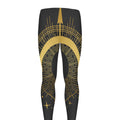 Gold Sagittarius Sign Print Men's Leggings