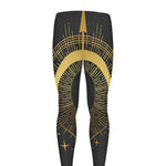 Gold Sagittarius Sign Print Men's leggings