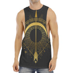 Gold Sagittarius Sign Print Men's Muscle Tank Top
