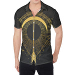 Gold Sagittarius Sign Print Men's Shirt