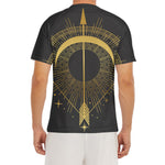 Gold Sagittarius Sign Print Men's Short Sleeve Rash Guard