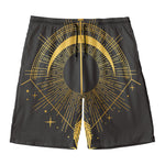 Gold Sagittarius Sign Print Men's Swim Trunks