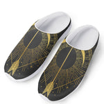 Gold Sagittarius Sign Print Mesh Casual Shoes