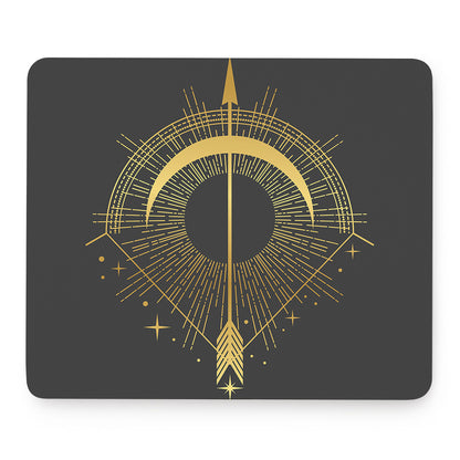 Gold Sagittarius Sign Print Mouse Pad