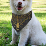 Gold Sagittarius Sign Print Over The Collar Dog Bandana