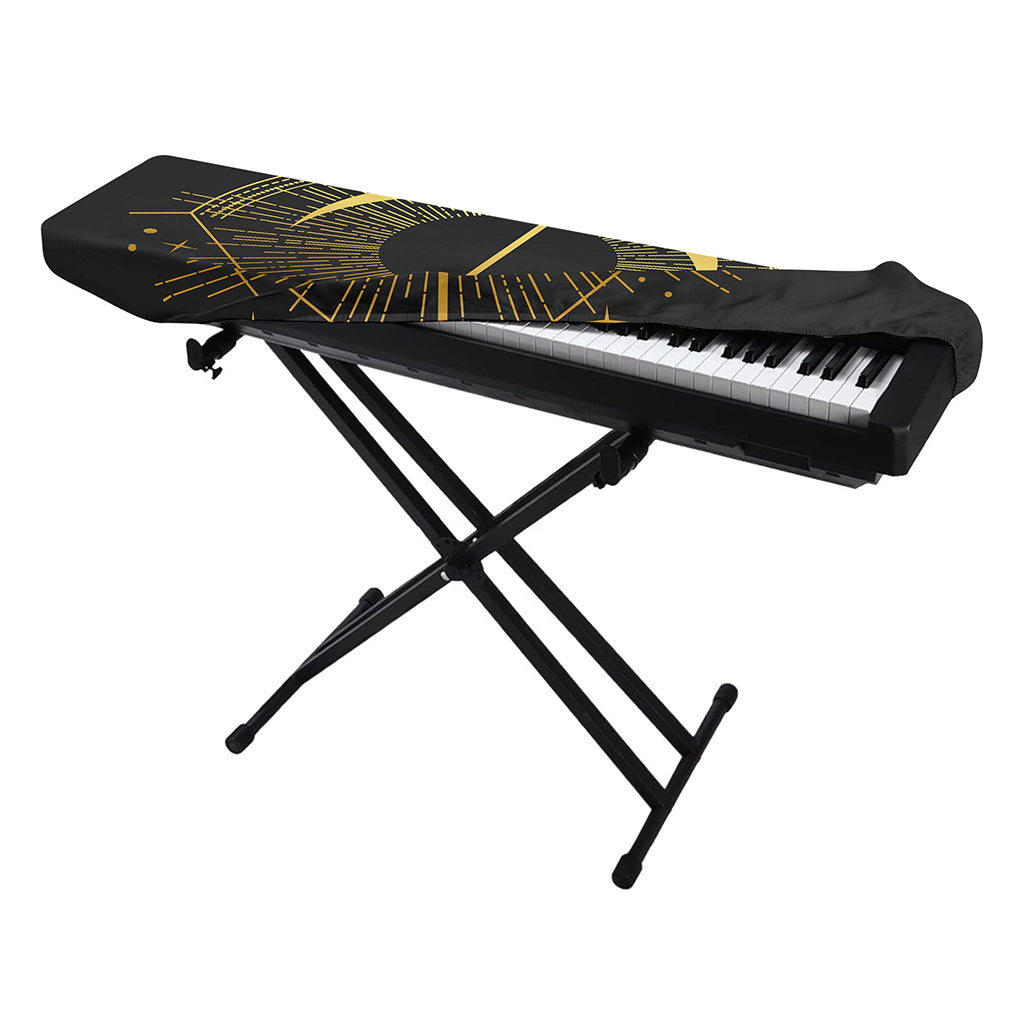 Gold Sagittarius Sign Print Piano Keyboard Cover