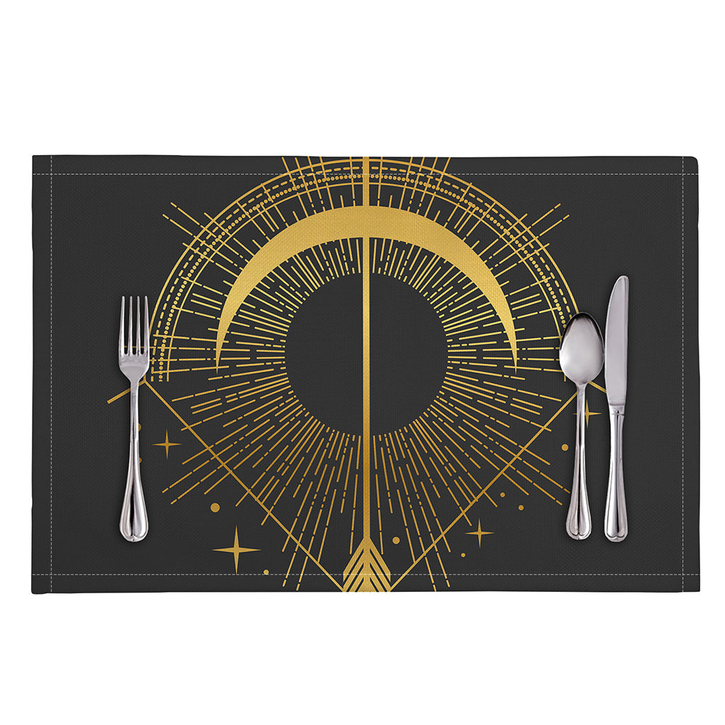 Gold Sagittarius Sign Print Placemat