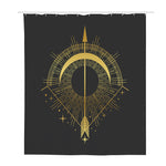 Gold Sagittarius Sign Print Polyester Shower Curtain