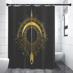 Gold Sagittarius Sign Print Premium Shower Curtain