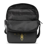 Gold Sagittarius Sign Print Rectangular Crossbody Bag