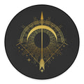 Gold Sagittarius Sign Print Round Floor Mat