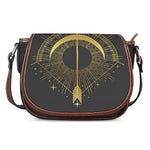 Gold Sagittarius Sign Print Saddle Bag