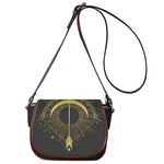 Gold Sagittarius Sign Print Saddle Bag