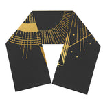Gold Sagittarius Sign Print Scarf