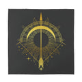 Gold Sagittarius Sign Print Silk Bandana