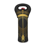 Gold Sagittarius Sign Print Single Neoprene Wine Tote
