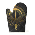 Gold Sagittarius Sign Print Single Oven Mitt