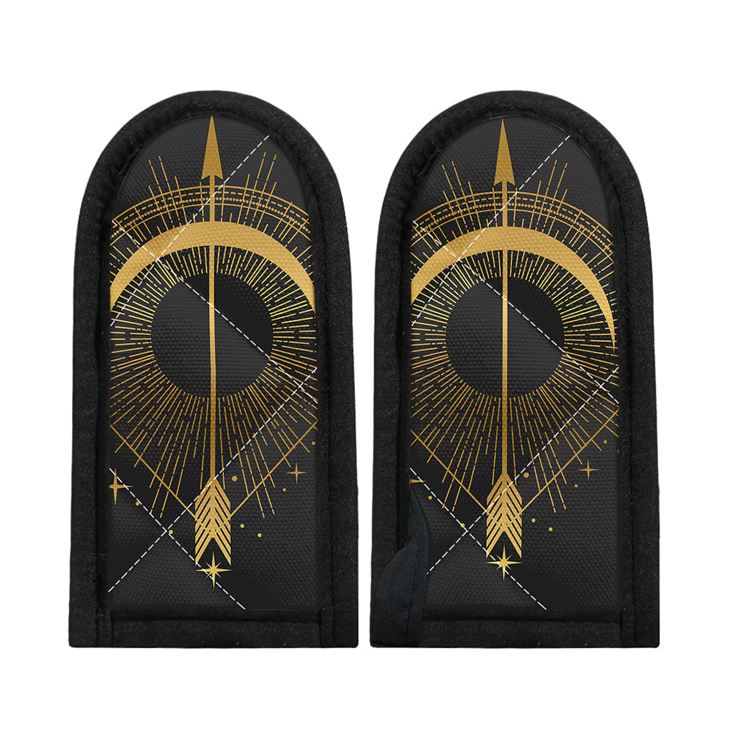 Gold Sagittarius Sign Print Skillet Handle Cover
