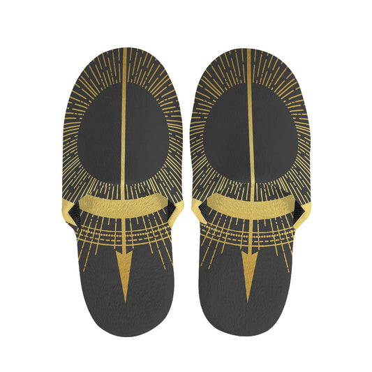 Gold Sagittarius Sign Print Slippers