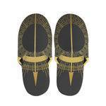 Gold Sagittarius Sign Print Slippers