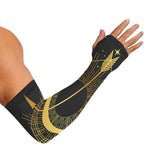 Gold Sagittarius Sign Print Sun Protection Arm Sleeves
