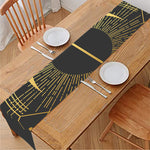 Gold Sagittarius Sign Print Table Runner