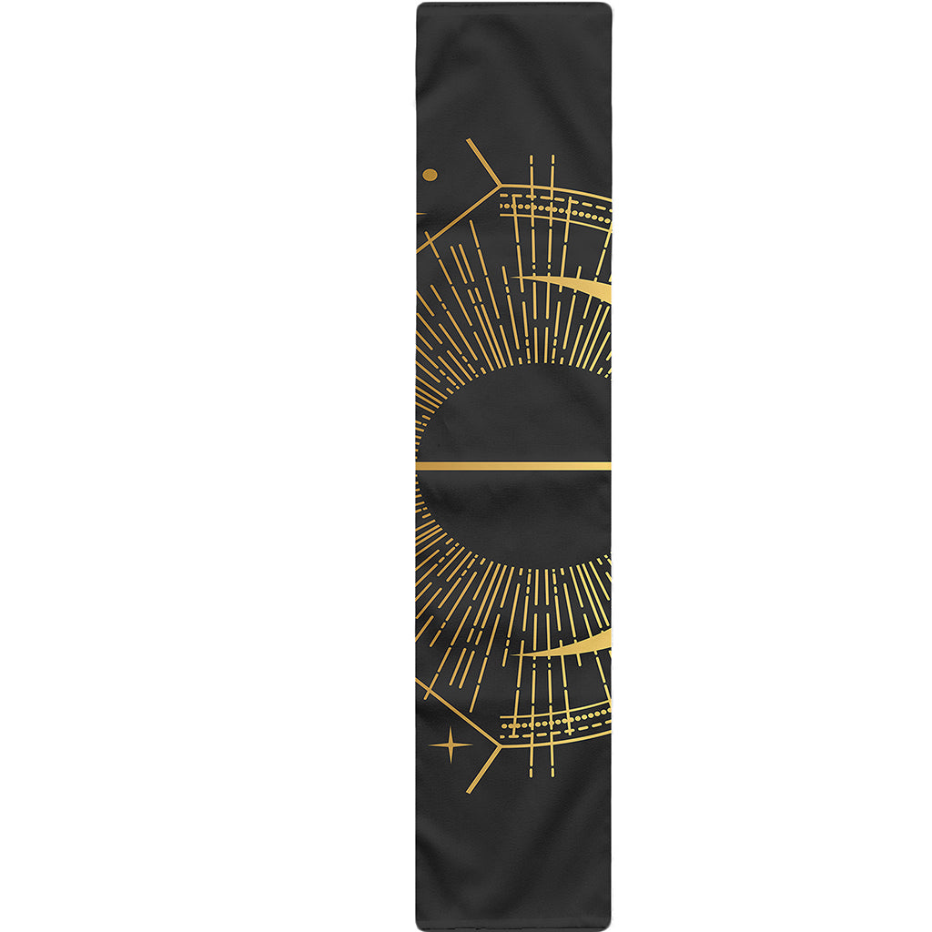 Gold Sagittarius Sign Print Table Runner