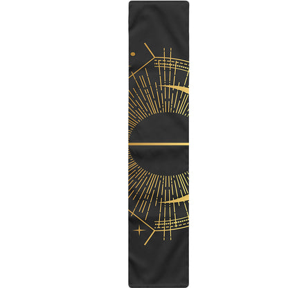 Gold Sagittarius Sign Print Table Runner