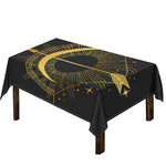 Gold Sagittarius Sign Print Tablecloth