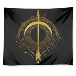 Gold Sagittarius Sign Print Tapestry