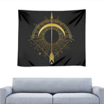 Gold Sagittarius Sign Print Tapestry