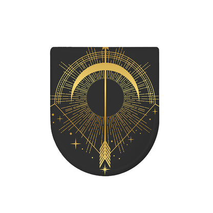 Gold Sagittarius Sign Print Toilet Lid Cover