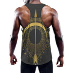 Gold Sagittarius Sign Print Training Tank Top