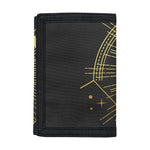 Gold Sagittarius Sign Print Trifold Wallet