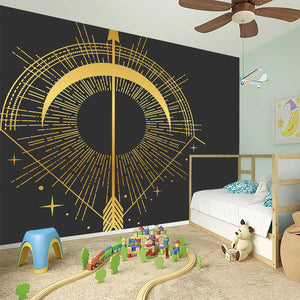 Gold Sagittarius Sign Print Wall Sticker