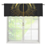 Gold Sagittarius Sign Print Window Valance