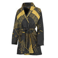Gold Sagittarius Sign Print Women's Bathrobe