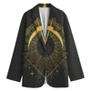 Gold Sagittarius Sign Print Women's Blazer