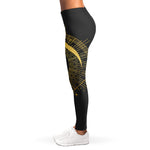 Gold Sagittarius Sign Print Women's Leggings
