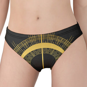 Gold Sagittarius Sign Print Women's Panties