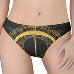 Gold Sagittarius Sign Print Women's Thong