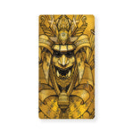 Gold Samurai Mask Print Baby Crib Sheet