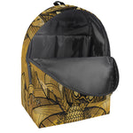 Gold Samurai Mask Print Backpack