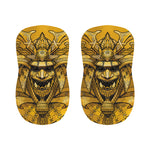 Gold Samurai Mask Print Bar Stool Covers