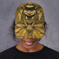 Gold Samurai Mask Print Baseball Cap