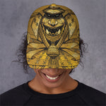 Gold Samurai Mask Print Baseball Cap