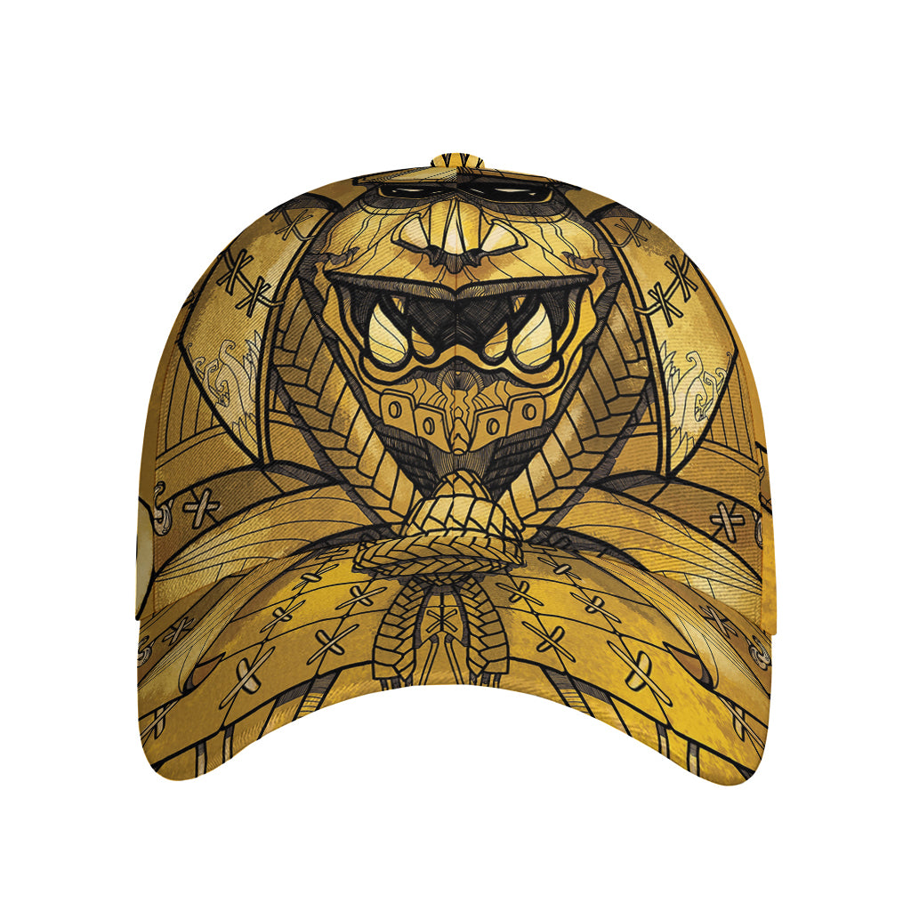 Gold Samurai Mask Print Baseball Cap
